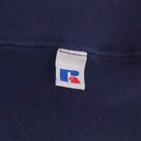 VTG '90S Russell Athletic Navy Red Laurier University Cotton Crewneck Sweater M - Picture 4 of 10